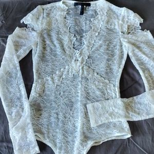 BCBGMAXAZRIA lace bodysuit